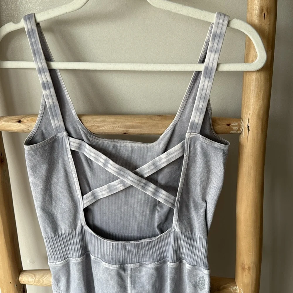 FP Movement by Free People Good Karma Onesie One Piece Jumpsuit in Ice Gray M/L - Picture 9 of 14